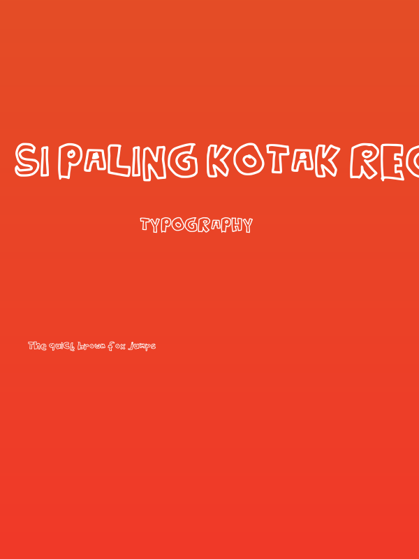 Si Paling Kotak Regular Poster