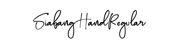 SiabangHandRegular Font