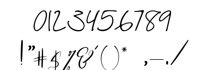 SiabangHandRegular Font OTHER CHARS