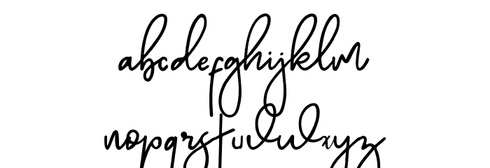SiabangHandRegular Font LOWERCASE