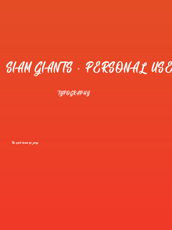 Siam Giants - Personal Use Poster