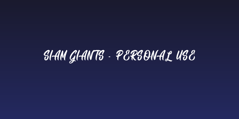 Siam Giants - Personal Use Social Header