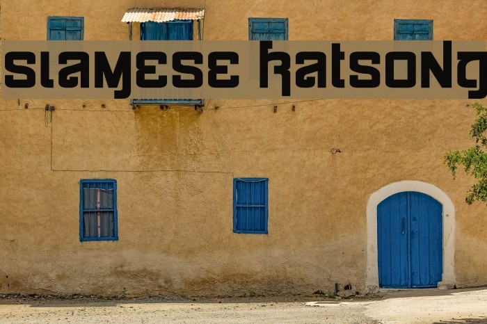 Siamese Katsong Font examples