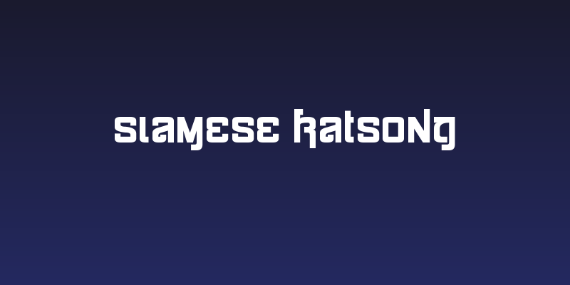 Siamese Katsong Social Header