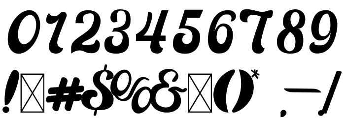 Sianok Valley Script Font OTHER CHARS