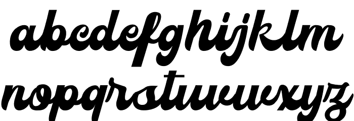 Sianok Valley Script Font LOWERCASE