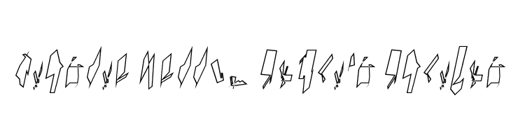 Siberia Narrow Outline Oblique  Frei Schriftart Herunterladen