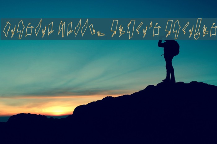 Siberia Narrow Outline Oblique Font examples