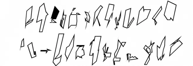 Siberia Narrow Outline Oblique フォント 小文字