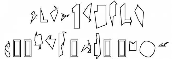 Siberia Narrow Outline Font OTHER CHARS