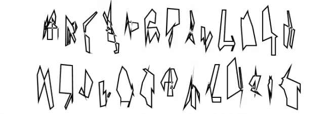 Siberia Narrow Outline Schriftart Groß