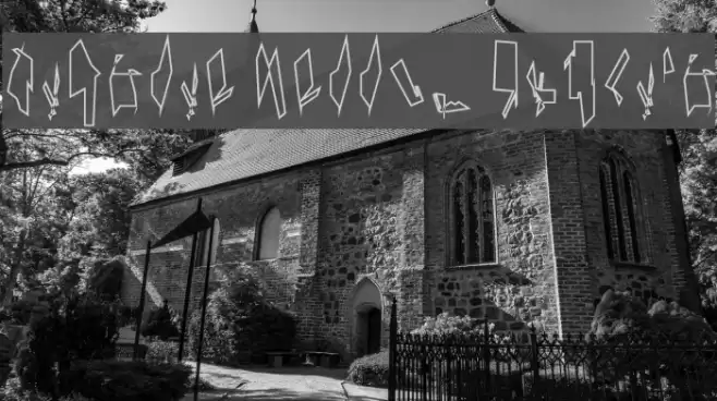 Siberia Narrow Outline Font examples