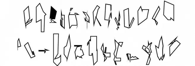 Siberia Narrow Outline फ़ॉन्ट लोअरकेस