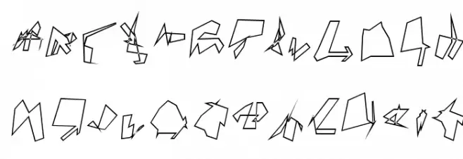 Siberia Outline Oblique フォント 大文字