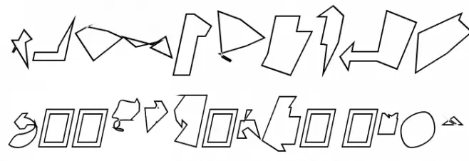 Siberia Reversed Outline Oblique Font OTHER CHARS