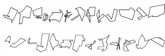 Siberia Reversed Outline Oblique Fonte MINÚSCULAS