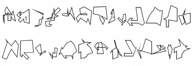Siberia Reversed Outline Schriftart Groß