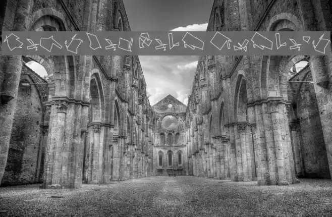 Siberia Tilt Outline Font examples