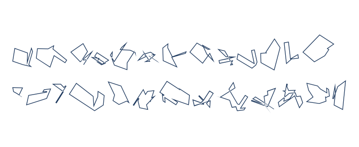 Siberia Tilt Outline Lowercase