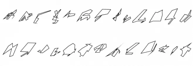 Siberia UltraOblique Outline Fonte MAIÚSCULAS