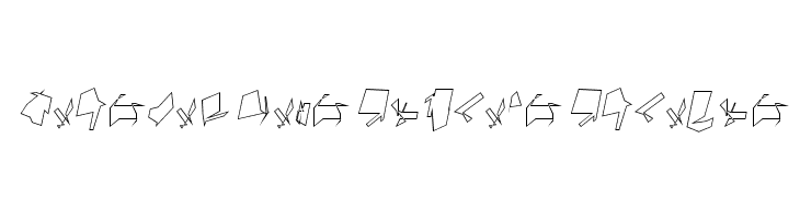 Siberia Wide Outline Oblique Font