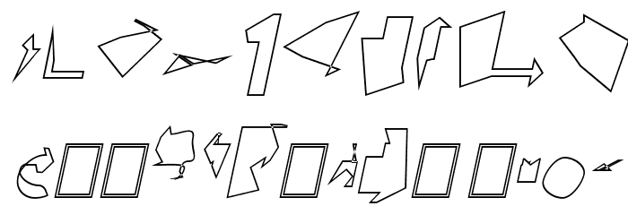 Siberia Wide Outline Oblique Font OTHER CHARS