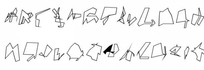 Siberia Wide Outline Oblique Schriftart Groß