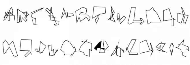 Siberia Wide Outline Font Litere mari