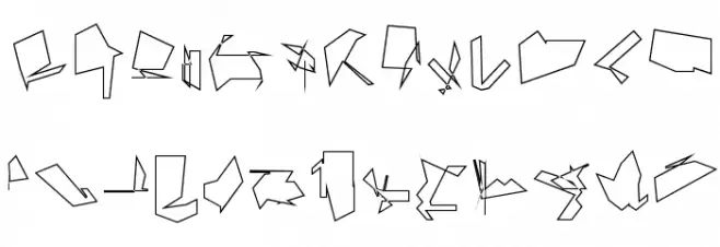 Siberia Wide Outline फ़ॉन्ट लोअरकेस