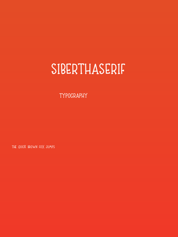 Siberthaserif Poster