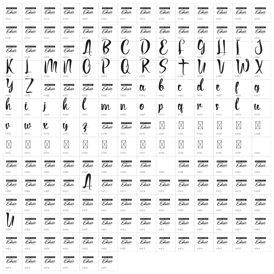 Sibling Bond Demo Character Map