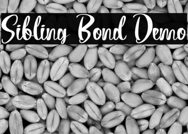 Sibling Bond Demo Font examples