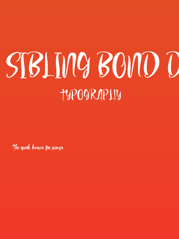 Sibling Bond Demo Poster