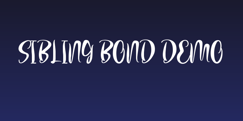 Sibling Bond Demo Social Header