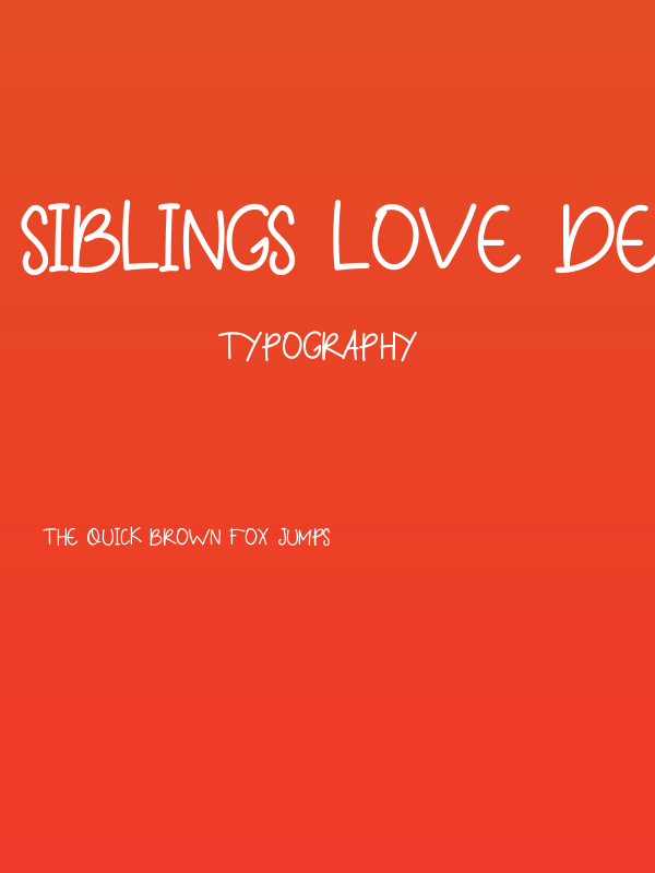 Siblings Love Demo Sans Poster