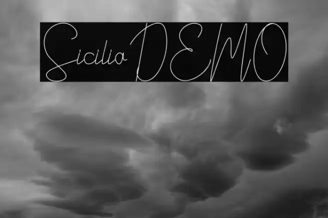 SiciliaDEMO Font examples