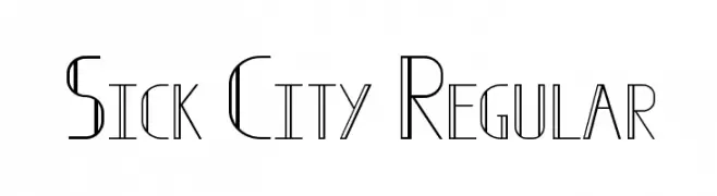 Sick City Regular  Frei Schriftart Herunterladen