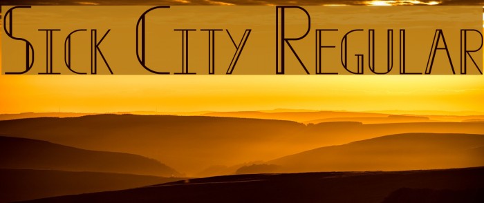 Sick City Regular Font examples