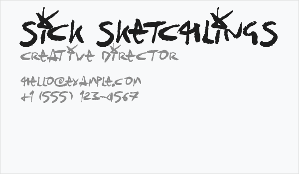 Sick Sketchlings Business Card