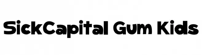 SickCapital Gum Kids  नि: शुल्क फ़ॉन्ट्स डाउनलोड