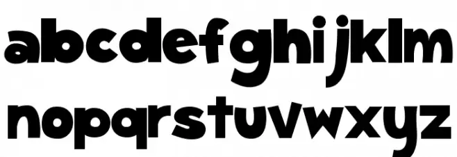 SickCapital Gum Kids Font LOWERCASE