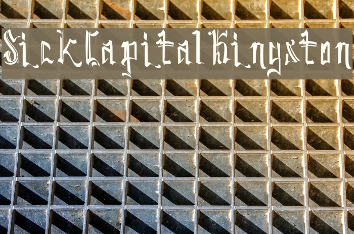 SickCapital Kingston Font examples