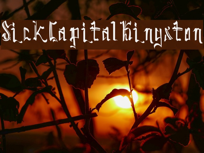 SickCapital Kingston Font examples