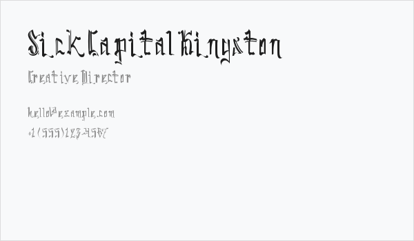 SickCapital Kingston Business Card