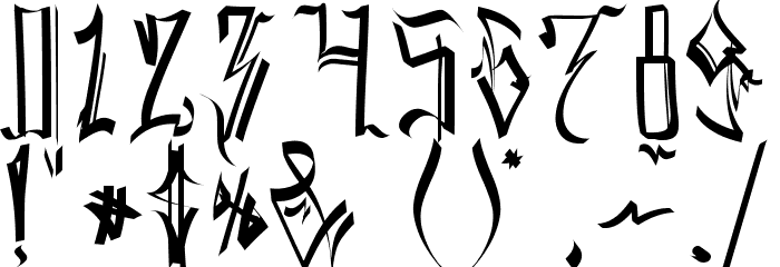 SickCapitalKingston フォント その他の文字