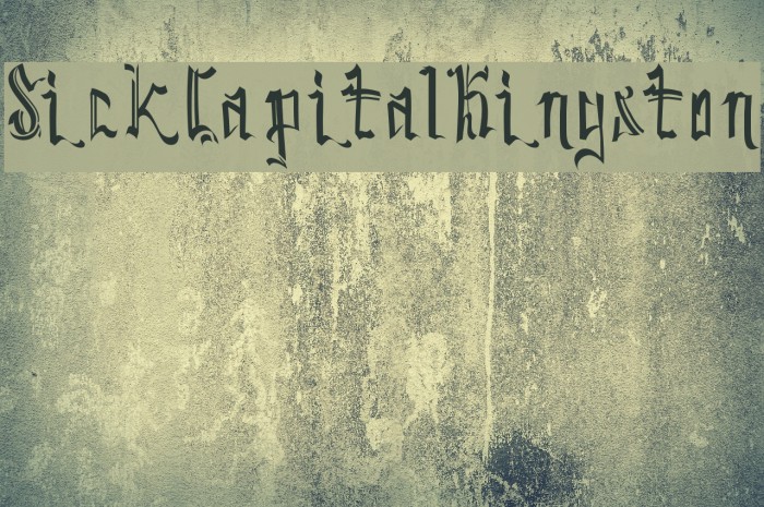 SickCapitalKingston フォント examples