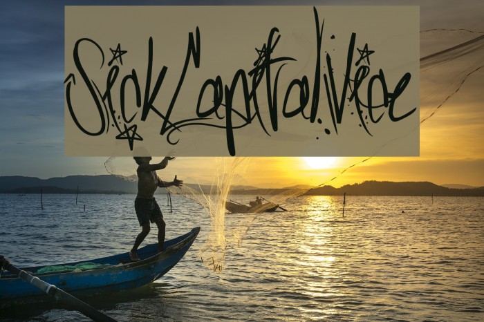 SickCapitalVice Font examples