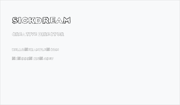 SickDream Business Card