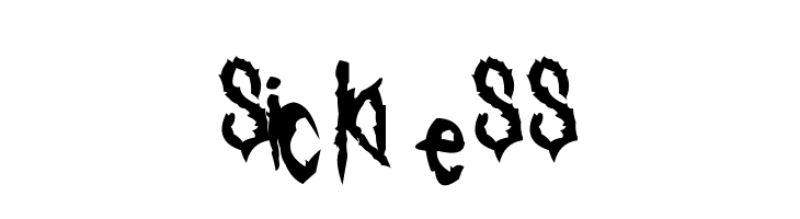 Sickness  フリーフォントのダウンロード