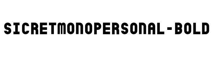 SicretMonoPERSONAL-Bold फ़ॉन्ट